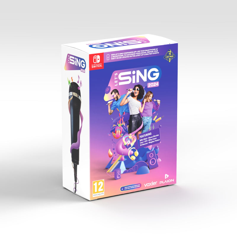 Let's Sing 2024 – 1 Mic Pack (Nintendo Switch) Nintendo Switch + 1 Mic Pack