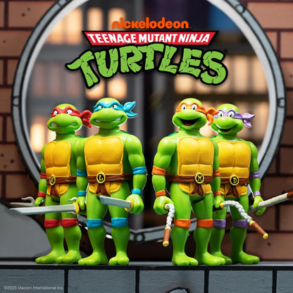 Super7 Teenage Mutant Ninja Turtles Michelangelo - 3.75" TMNT Action Figure with Accessories Classic Cartoon Collectibles and Retro Toys