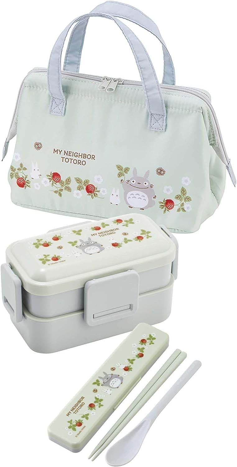 Skater KGA1-A Insulated Lunch Bag, My Neighbor Totoro, Wooden Strawberries, Studio Ghibli