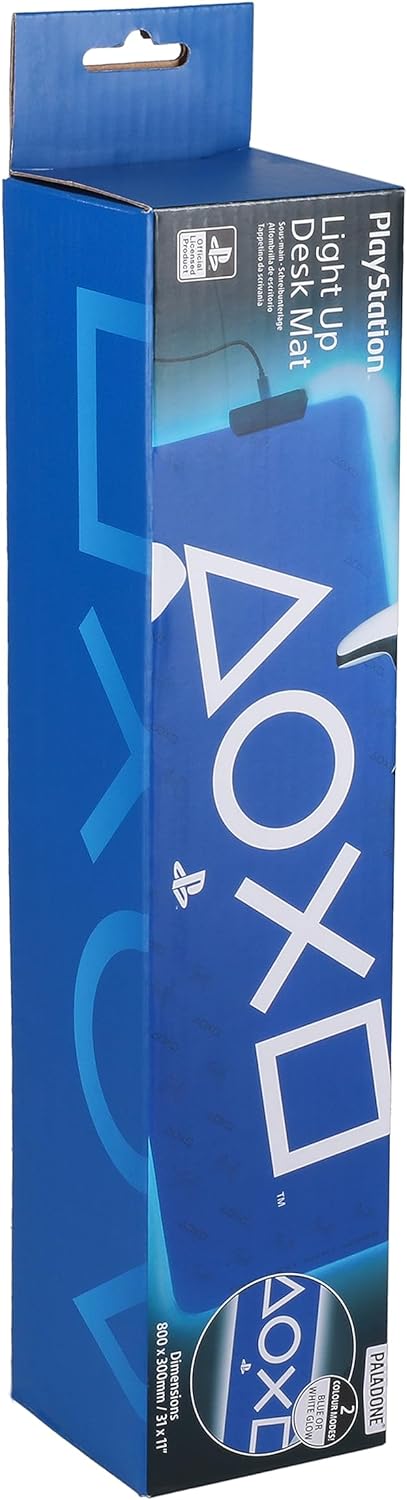 Paladone Playstation Light Up Desk Mat - LED Light Powered by USB Cable (Included