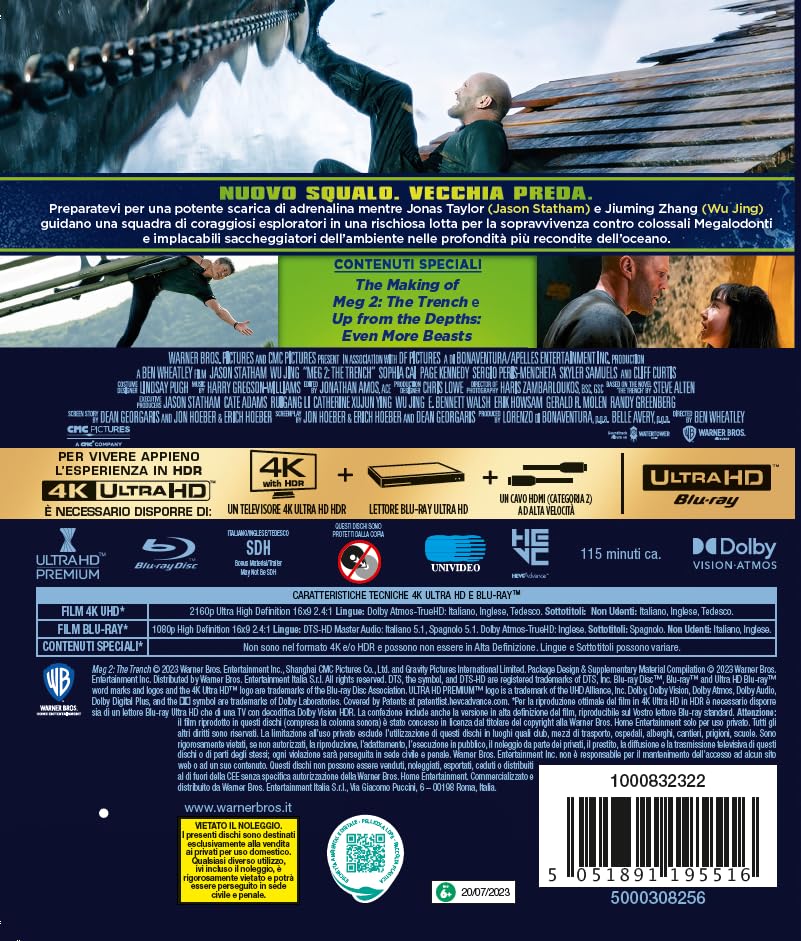 SHARK 2 - L'ABISSO (4K Ultra HD + Blu-Ray
