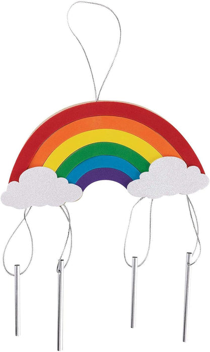 COLORATIONS - Craft set wind chime rainbow, 12 pieces - children's craft set wood