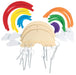 COLORATIONS - Craft set wind chime rainbow, 12 pieces - children's craft set wood