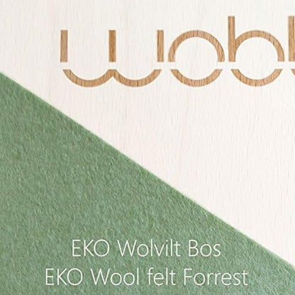 Wobbel Balanceboard, fördert Kreativität und Phantasie beim Spielen (weiß - waldgrün