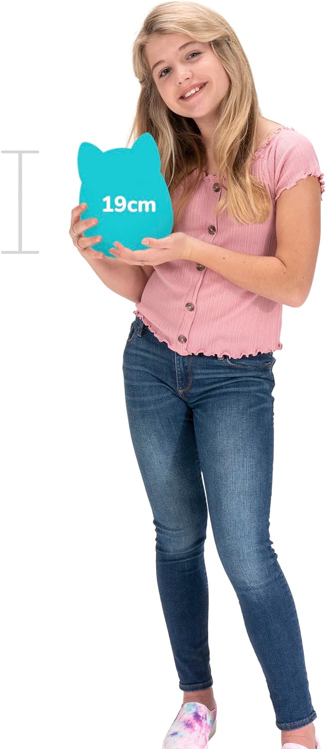 Squishmallows Originele Borsa, Koe Highland, grijs gevlekt, voegt Ainhoca toe aan je team, ultrazacht pluche dier