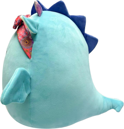 Squishmallows - 19 Cm Plush P17 - Tatiana The Teal Dragon W Bandana