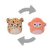 Jazwares Squishmallows Flip A Mallow 13 cm P17 Lexie The Cheetah/Elton The Monkey