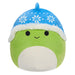 Squishmallows Original 7,5 Zoll großer Danny der Dino mit blauem Hut, kleines, ultraweiches Plüschtier