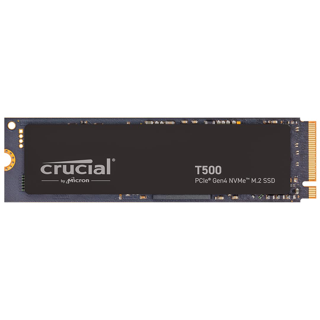 Crucial T500 SSD 1TB PCIe Gen4 NVMe M.2 SSD Interno Gaming, hasta 7300 MB/s, TLC NAND, Compatible con Ordenador Portátil y de Sobremesa, Disco Duro SSD, Microsoft DirectStorage - CT1000T500SSD8