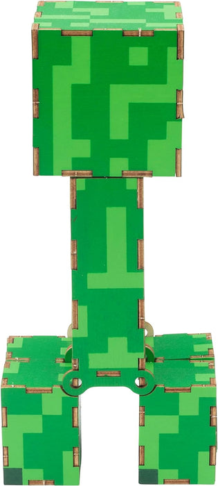 Incredibuilds Minecraft Creeper 3D Wood Puzzle & Model Figure Kit (38 Pieces) - Build & Paint Your Own 3-D Video Game Toy, No Glue Required - Officially Linensed - Gift for Kids, Boys & Teens