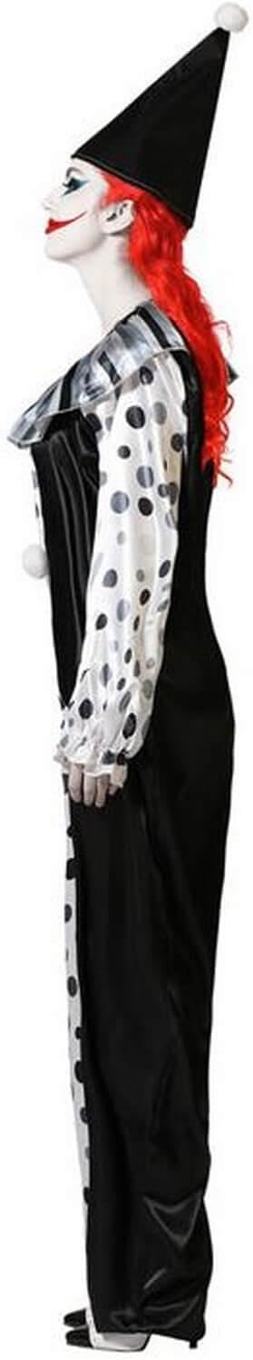 Atosa Costume Clown Grey Halloween Funny Scary Man And Woman Themed Horror Pampering Devilish Daredevil Jumpsuit Polka Dots Ruffles And Buttons Frightening Appearance Pennywise Novel