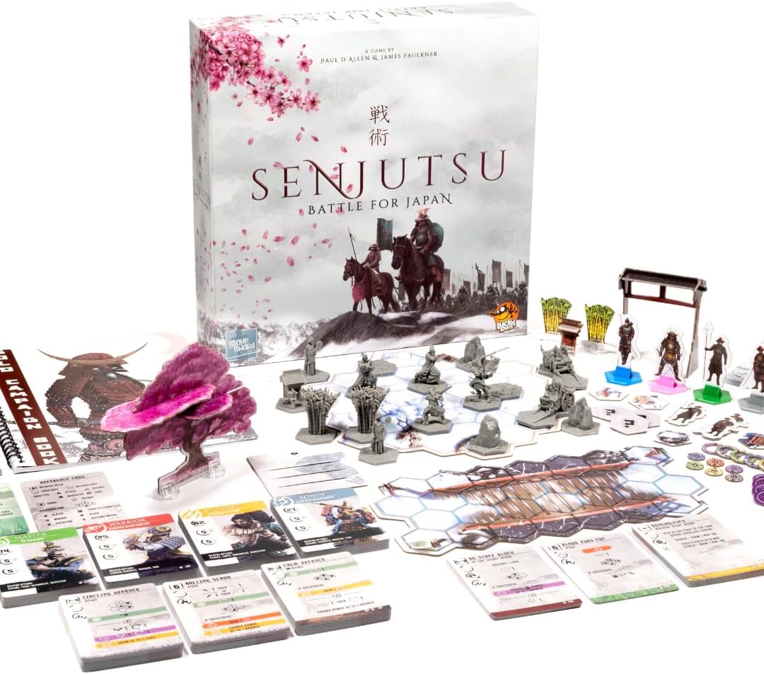 Lucky Duck Games | Senjutsu: Battle for Japan | Miniatures Board Game | Ages 14+ | 1-4 Players | 15-20 Minutes Playing Time