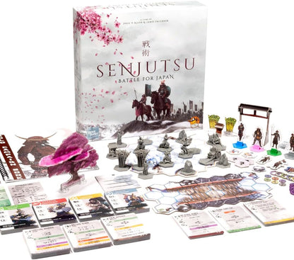 Lucky Duck Games | Senjutsu: Battle for Japan | Miniatures Board Game | Ages 14+ | 1-4 Players | 15-20 Minutes Playing Time