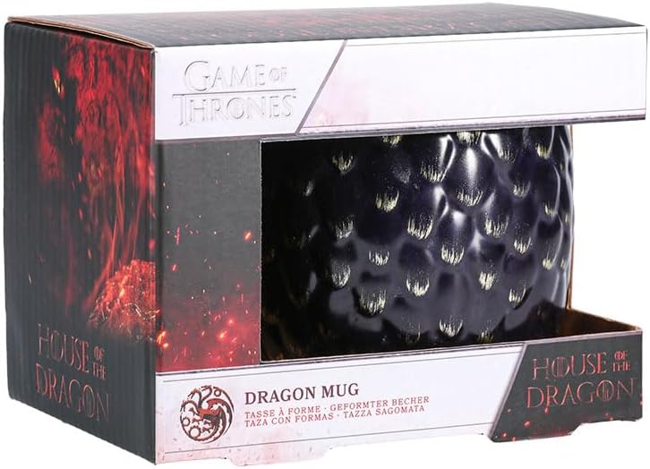 House of the Dragon Tasse en Forme d'Oeuf Tasse en Céramique 500ml (17 fl oz) - Marchandise Licenciée, Cadeau pour Fans