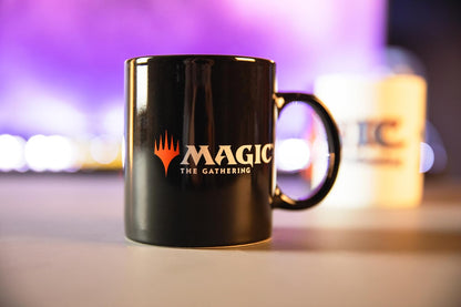 Konix Magic The Gathering Tasse - Keramiktasse - 320 ml - Schwarz Mana Motiv