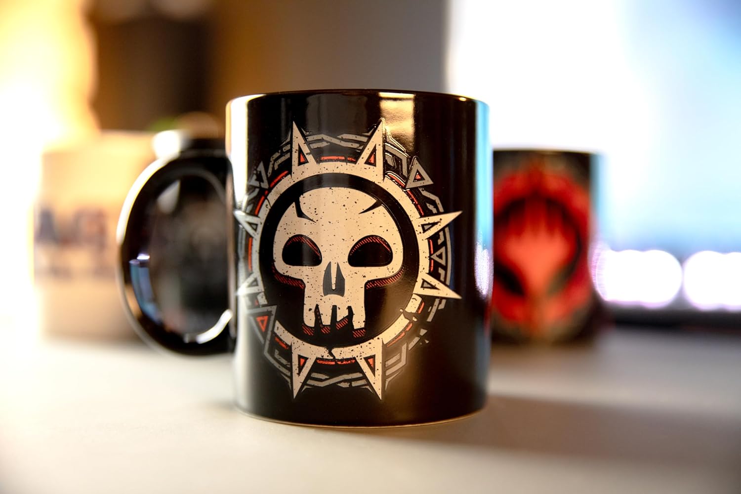 Konix Magic The Gathering Tasse - Keramiktasse - 320 ml - Schwarz Mana Motiv
