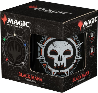 Konix Magic The Gathering Tasse - Keramiktasse - 320 ml - Schwarz Mana Motiv