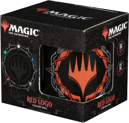 Konix Magic The Gathering Tasse - Keramiktasse - 320 ml - Rot Farbmotiv - Schwarz
