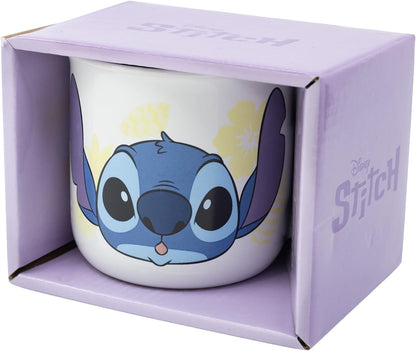 Taza desayuno de cerámica de 400 ml de Stitch en caja regalo