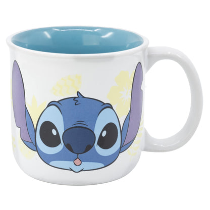 Taza desayuno de cerámica de 400 ml de Stitch en caja regalo