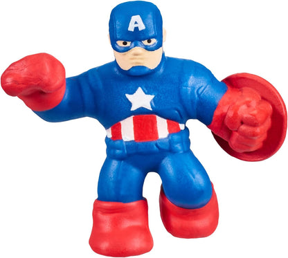 Heroes of Goo Jit Zu Marvel Mega Mini 6 Pack - Squishy, Stretchy, Gooey Mini Heroes - Ironman, Spider-Man, Captain America, Miles Morales, Hulk and Black Panther