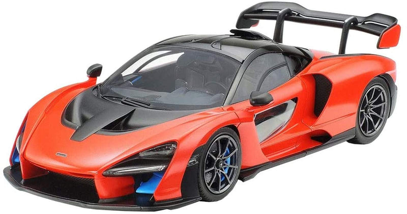 Tamiya Tamiya-TAM24355 Coche 1:24 McLaren Senna-réplica Fiel, plástico, Hobby, encolado, Kit de modelismo, Montaje, sin Pintar, Rojo, Color (24355