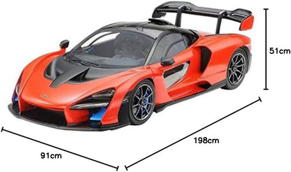 Tamiya Tamiya-TAM24355 Coche 1:24 McLaren Senna-réplica Fiel, plástico, Hobby, encolado, Kit de modelismo, Montaje, sin Pintar, Rojo, Color (24355