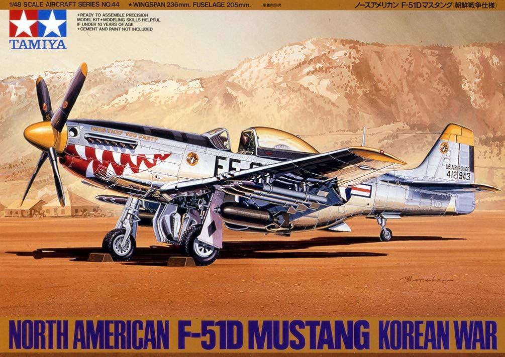 Tamiya 1/48 Modellino Aereo F-51D Mustang Korean War (Importato da Giappone