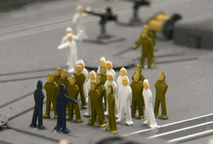 Tamiya- 1:350 Warship Crew-Set (144) Juego de Construcción Equipaje Navio de Guerra, 14+ Años, Color Gris, Mittelgroß (TAM12622