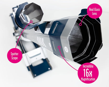 Build Your Own Working Telescope - Stargazing Refactor Cardboard Telescope -16x Magnification - Cardboard Craft Kit - Ages 8+