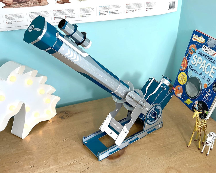 Build Your Own Working Telescope | Create a Fully Functioning Stargazing Refactor Cardboard Telescope | For Kids Ages 8+ |16x Magnification | Sustainable Slot Together Kit | Educational & STEM