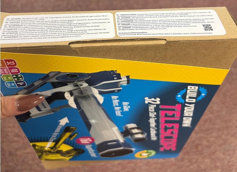 Build Your Own Working Telescope - Stargazing Refactor Cardboard Telescope -16x Magnification - Cardboard Craft Kit - Ages 8+