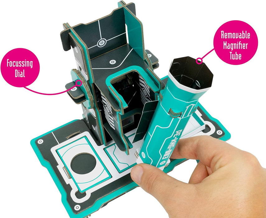 Build Your Own Microscope - x30 Powerful Magnification - Eco Friendly Cardboard Craft Kit - Ages 8+