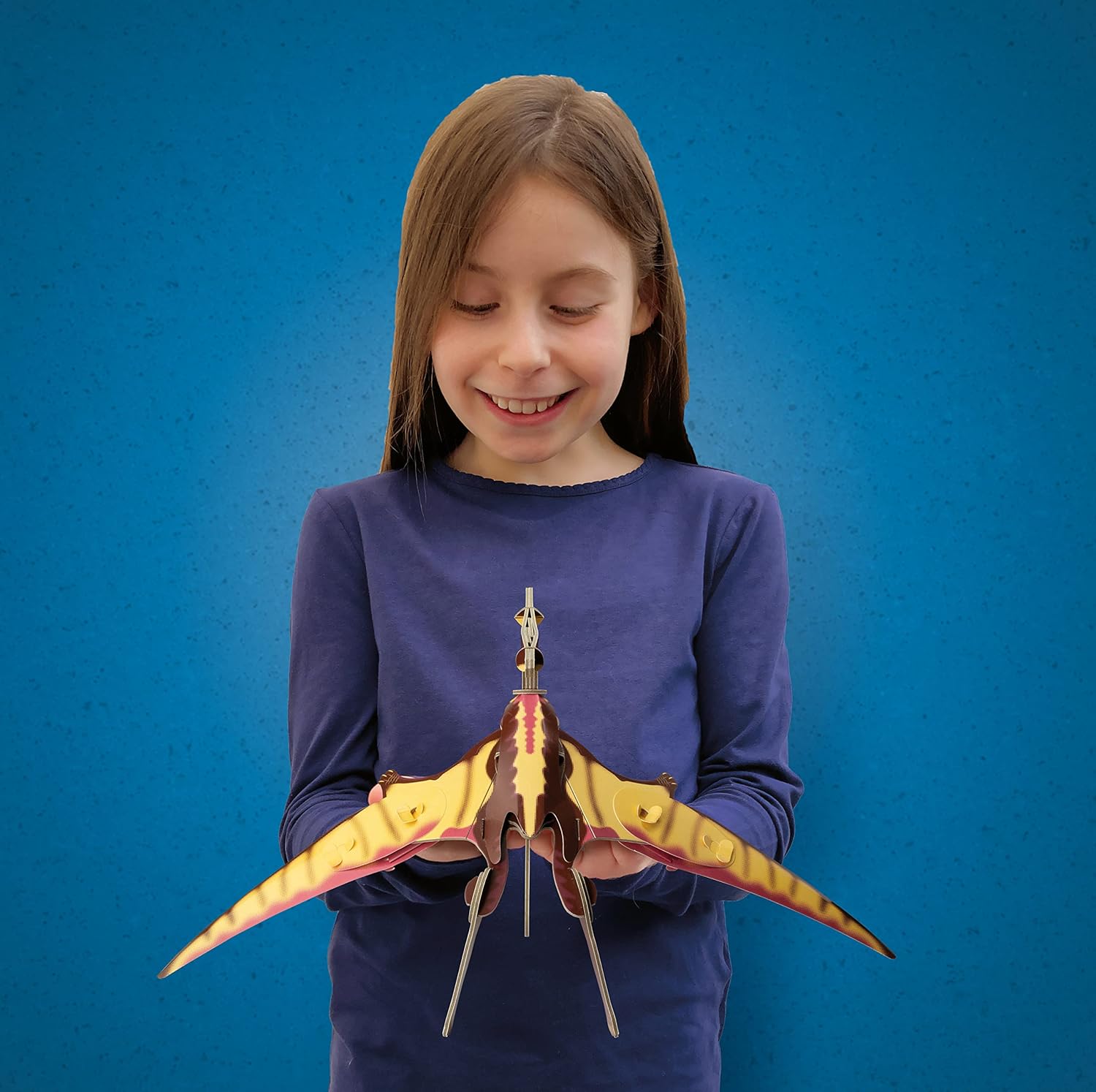 Build Your Own Moving Pteranodon - Pull Tab Flapping Wing Action - Eco Friendly Cardboard Craft Kit - Ages 8+