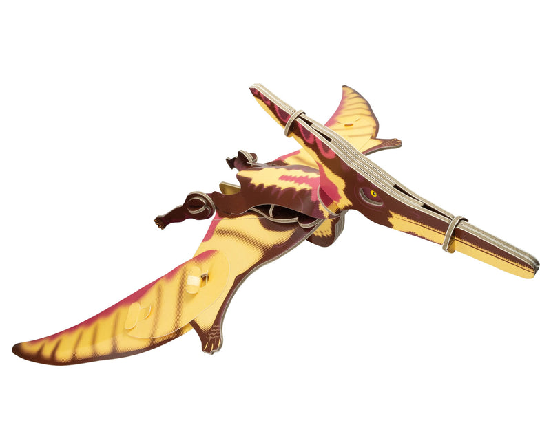 Build Your Own Moving Pteranodon - Pull Tab Flapping Wing Action - Eco Friendly Cardboard Craft Kit - Ages 8+
