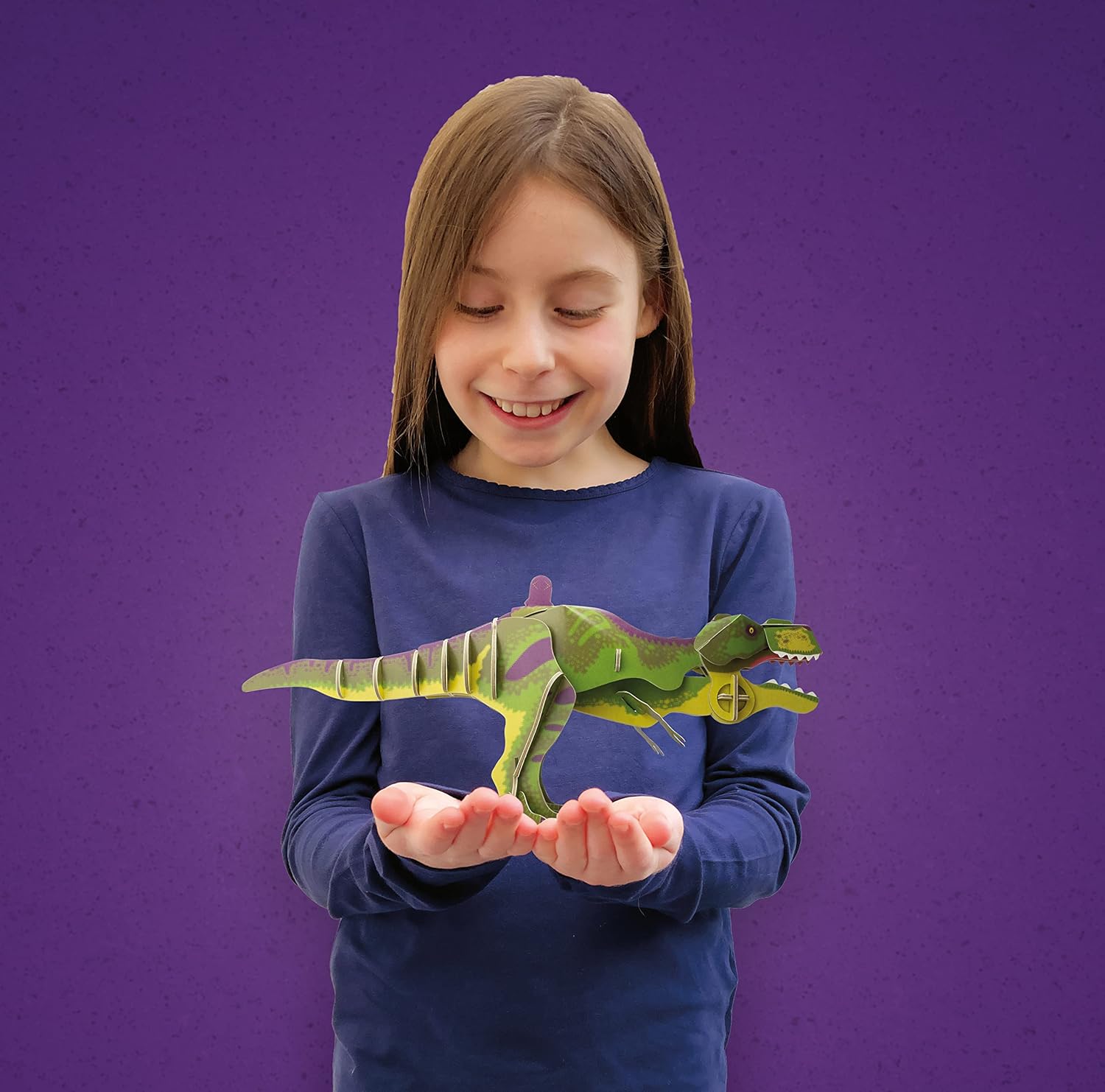 Build Your Own T-Rex Dinosaur - Moving Head and Jaw Closing Action - Eco Friendly Cardboard Craft Kit - Ages 8+