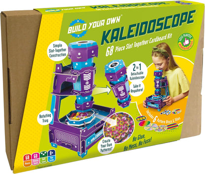 Build Your Own Kaleidoscope - with Rotating Stand and Tray - Eco Friendly Cardboard Craft Kit - Ages 8+