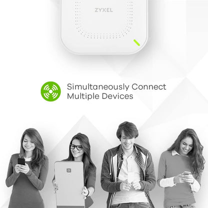 ZYXEL Multi-Gig WiFi 6 AX3000 PoE Access Point for Small Businesses, 2.5G PoE Uplink, with 3x3 + 2x2 MU-MIMO Antenna, Manageable via Nebula APP/Cloud or Standalone