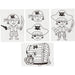 Krimpplaten met motieven, vel 10,5x14,5 cm, piraten, 4vellen
