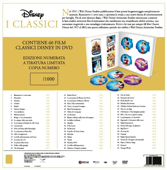 Cofanetto I Classici Disney - (60 Dvd)