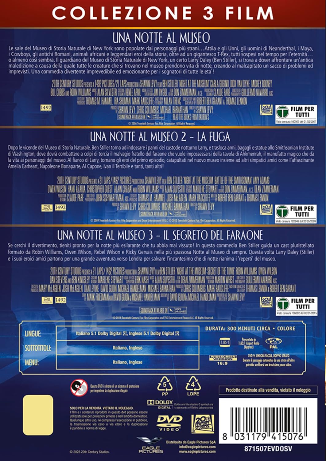 Notte Al Museo (Una) - Collection (3 Dvd) - (Italian Import)