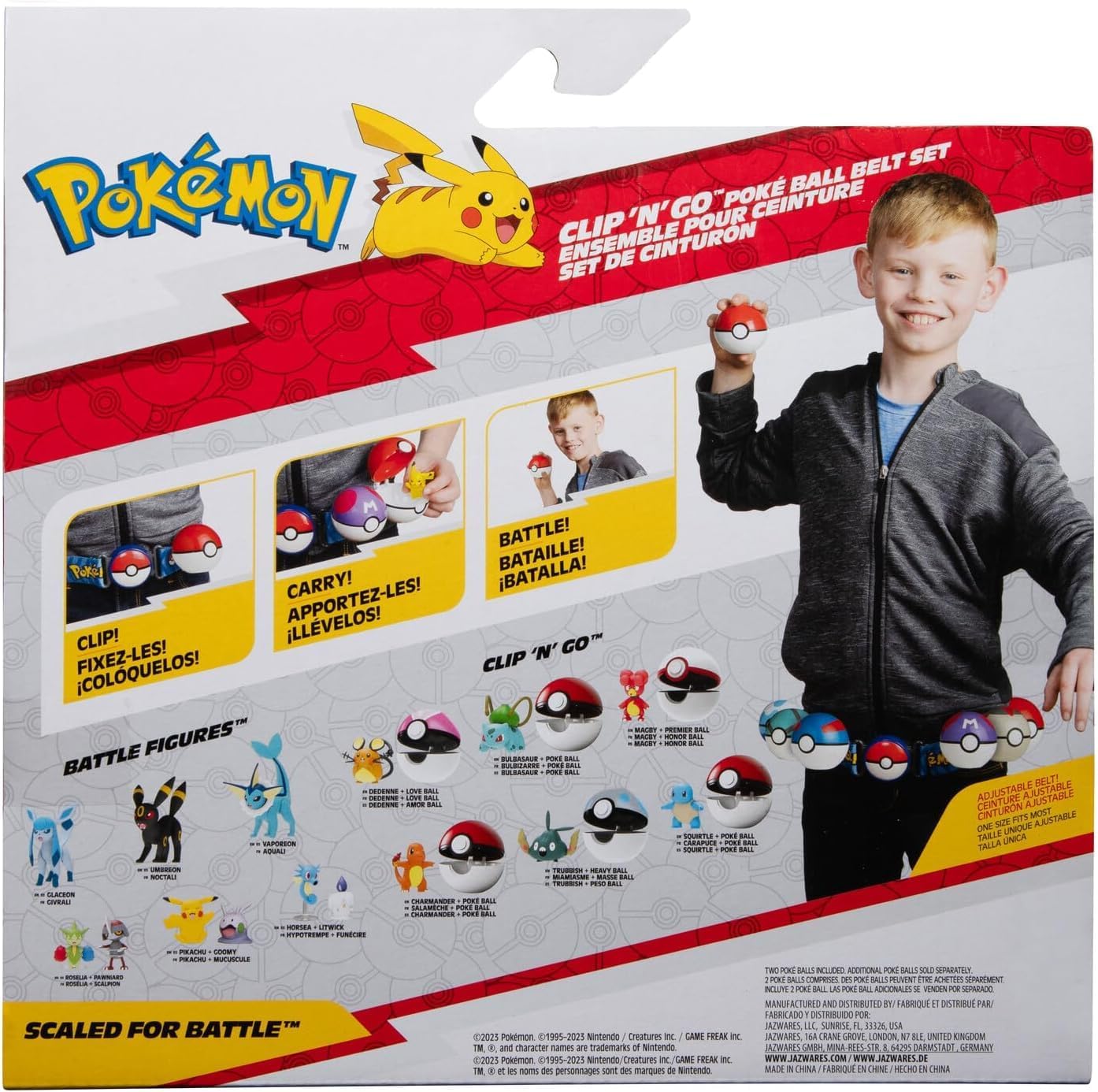 Pokémon PKW3162 Juguete, Cinturón Set Pikachu