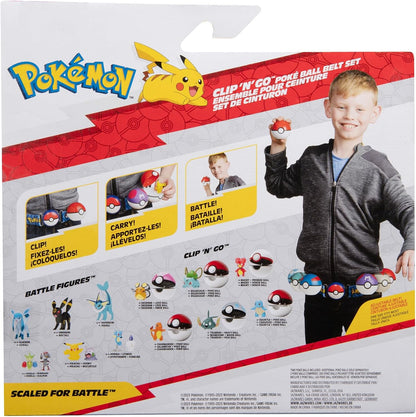 Pokémon PKW3163 Set-2-Inch Charmander Battle Figure with Clip ‘N’ Go Plus Luxury Ball and Pokéball Accessories, Glumanda Belt Set