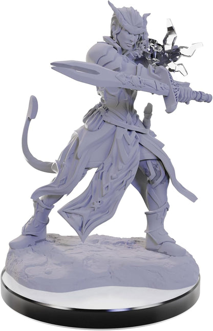 WizKids D&D Nolzur's Marvelous Miniatures: Tiefling Warlocks Dungeons and Dragons Unpainted Miniatures, Undefined