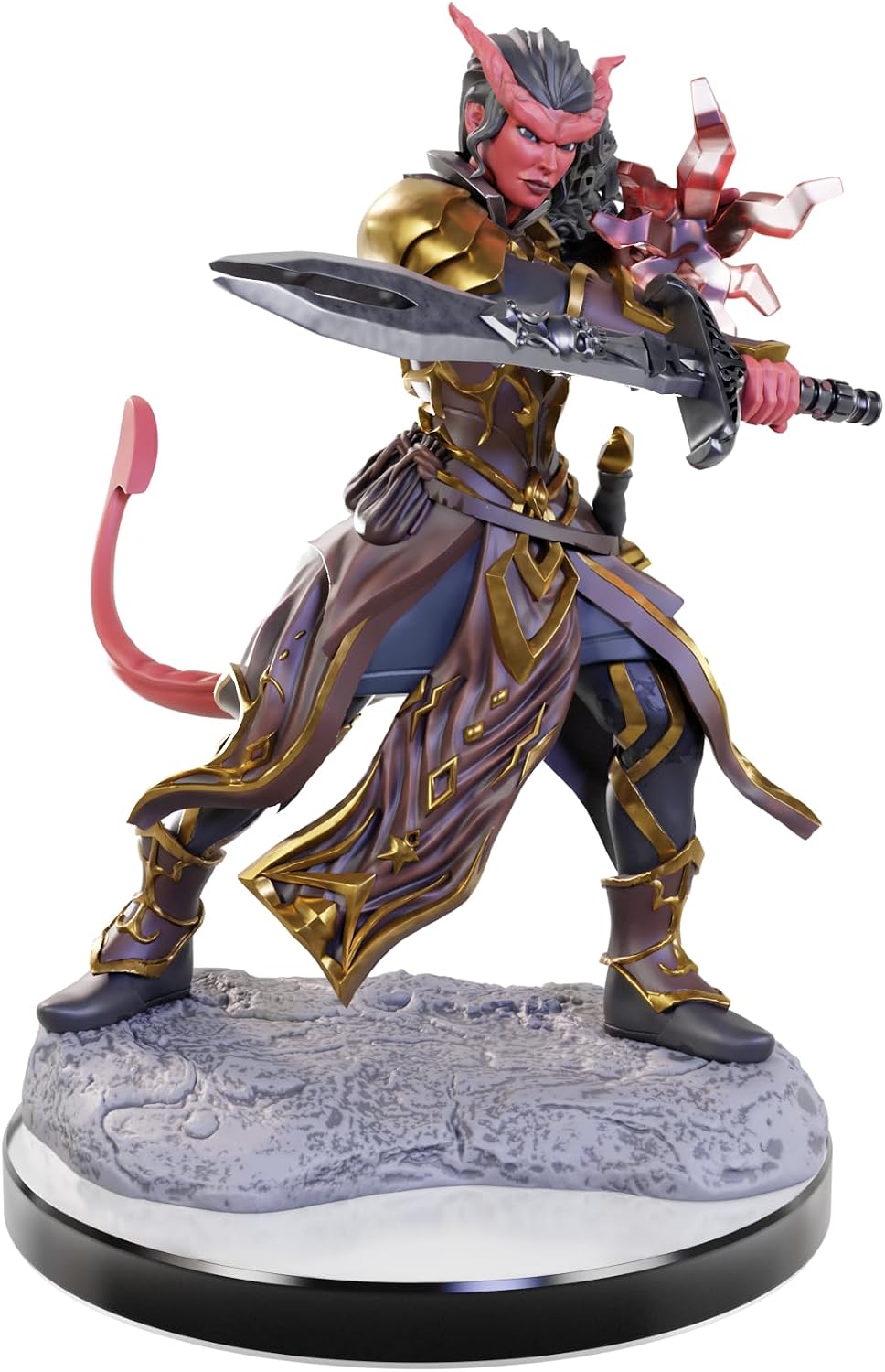 WizKids D&D Nolzur's Marvelous Miniatures: Tiefling Warlocks Dungeons and Dragons Unpainted Miniatures, Undefined
