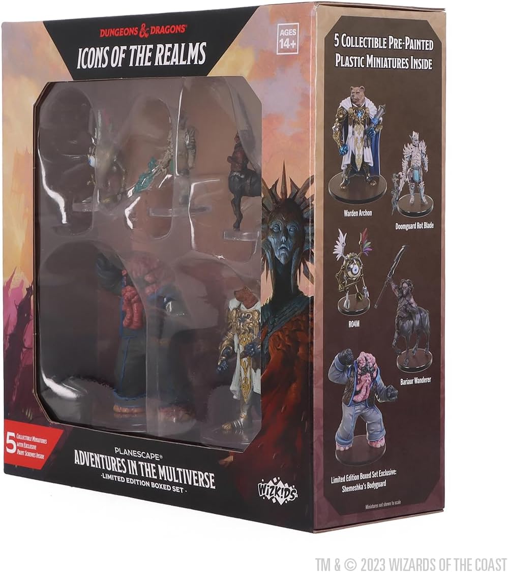 WizKids D&D Icons of The Realms: Planescape: Adventures in The Multiverse - Limited Edition Boxed Set Dungeons and Dragons Miniatures | Painted