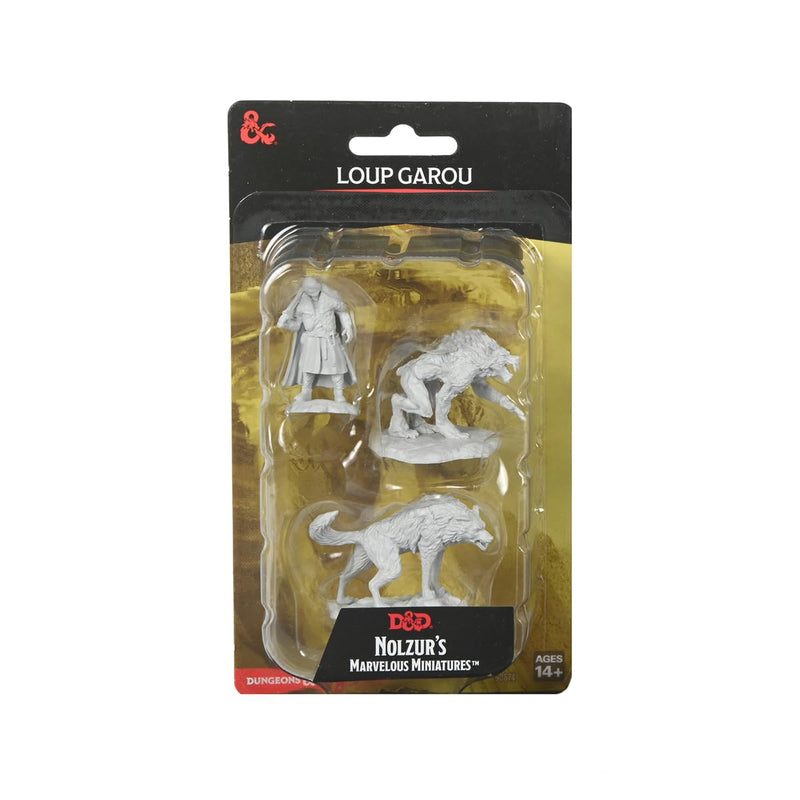 WizKids D&D Nolzur's Marvelous Miniatures: Loup Garou Dungeons and Dragons Unpainted Miniatures, Undefined