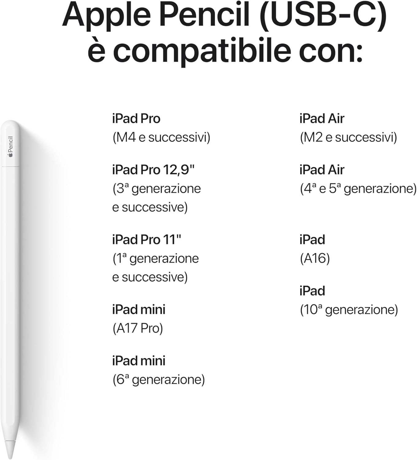 Apple Pencil - Stylus For Tablet - Usb-C