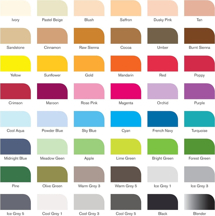 Winsor & Newton, Promarker, Essential Collection, Set of 48 , Alcohol Based Dual Tip Markers