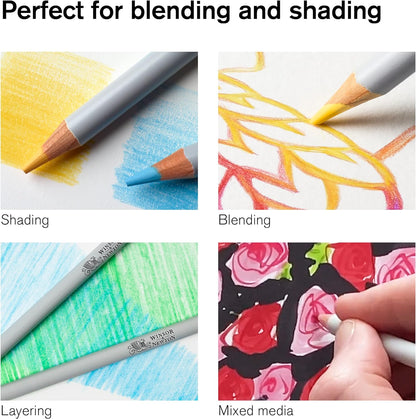 Winsor & Newton Studio Collection Colouring Pencils, 24 Soft Core Drawing Pencils, Premium Artist Quality, for Sketching, Blending, Shading and Layering 24 Count (Pack of 1)